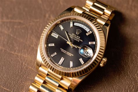 rolex black gold watch